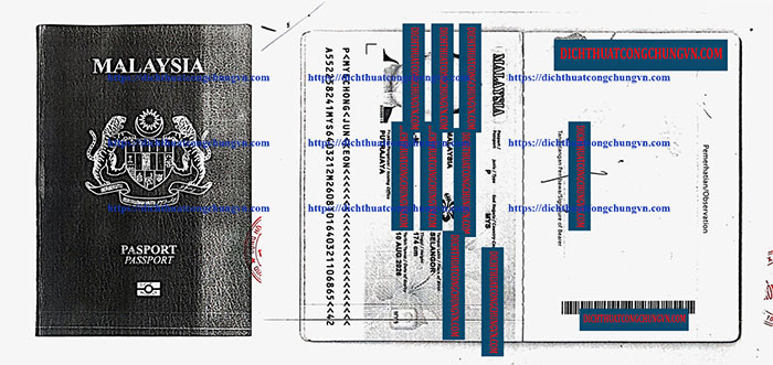 hợp pháp hóa lãnh sự hộ chiếu Malaysia