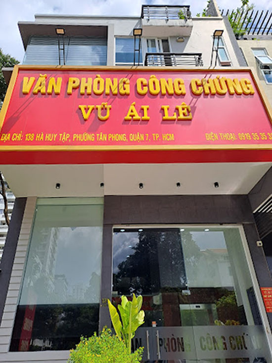 văn phòng công chứng quận 7 Hà Huy Tập